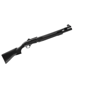 Semi-automatic 12 Gauge shotgun with synthetic stock.